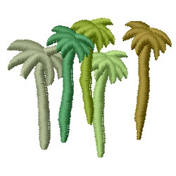 Palm Trees Machine Embroidery Design