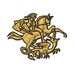 Golden Dragon Machine Embroidery Design