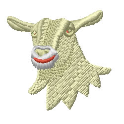 Goat Head Machine Embroidery Design