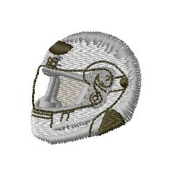 Helmet Machine Embroidery Design