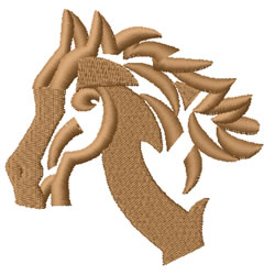 Horse Head Machine Embroidery Design
