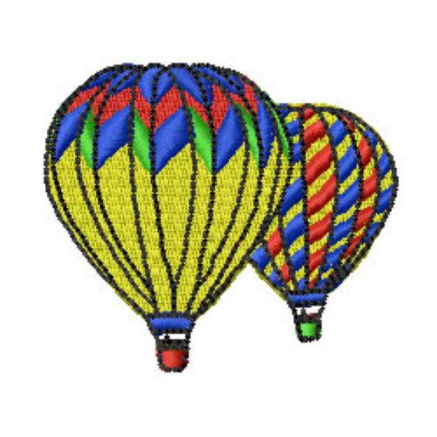 Picture of 2 balloons Machine Embroidery Design