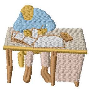 Picture of Office Worker Machine Embroidery Design