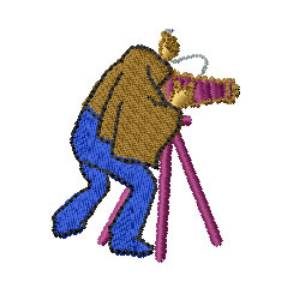 Picture of Photographer Machine Embroidery Design