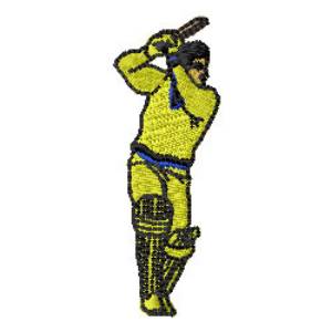 Picture of Cricketer Machine Embroidery Design
