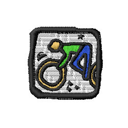 Cycling Machine Embroidery Design