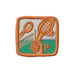 Tennis Game Machine Embroidery Design