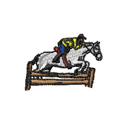 Horse Jump Machine Embroidery Design