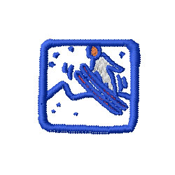 Ski Jump Machine Embroidery Design