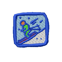 Skiing Machine Embroidery Design