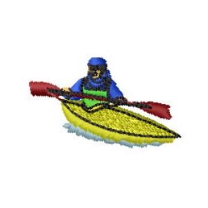 Picture of Canoe Machine Embroidery Design