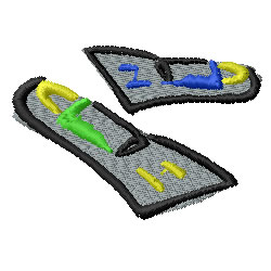 Flippers Machine Embroidery Design