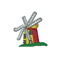 Windmill Machine Embroidery Design