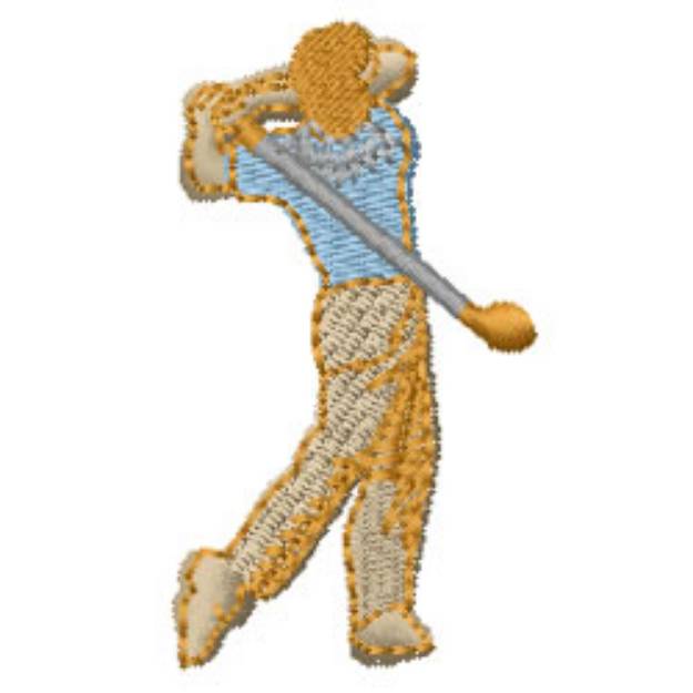 Picture of Golfer Machine Embroidery Design