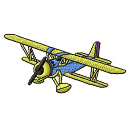 1931 Stearman Biplane Machine Embroidery Design