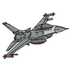 Picture of F16 Falcon Machine Embroidery Design