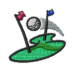Golf Course Machine Embroidery Design