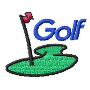 Picture of Golf Course Machine Embroidery Design