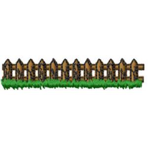 Picture of Garden Fence Machine Embroidery Design