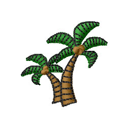 Palm Tree Machine Embroidery Design