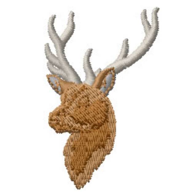 Picture of Stag Head Machine Embroidery Design