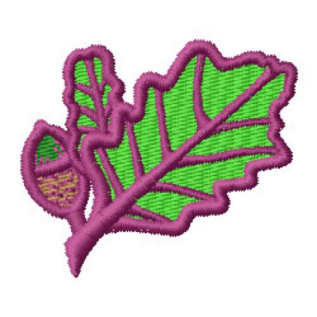 Picture of Acorn Leaf Machine Embroidery Design