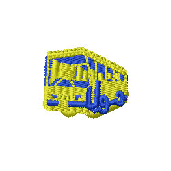 Bus Machine Embroidery Design