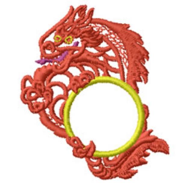 Picture of Dragon Machine Embroidery Design