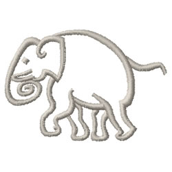 Elephant Machine Embroidery Design