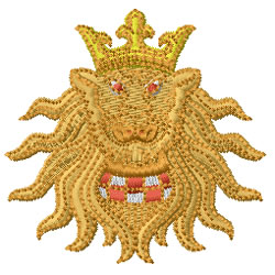 Lion Head Machine Embroidery Design