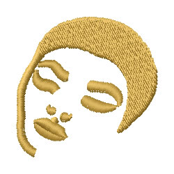 Face Outline Machine Embroidery Design