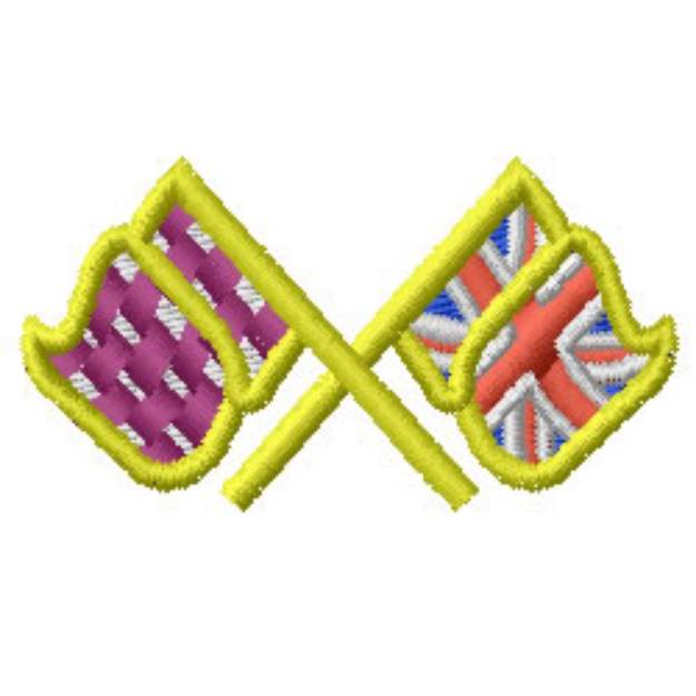 Picture of English Flag Machine Embroidery Design