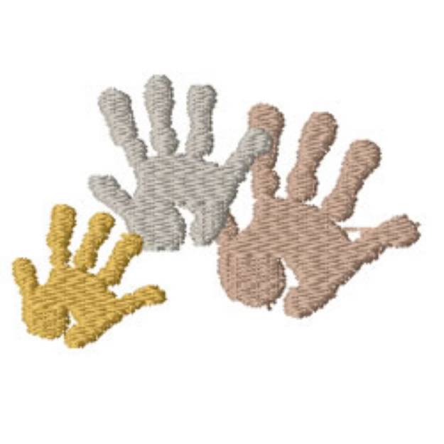 Picture of Hands Machine Embroidery Design