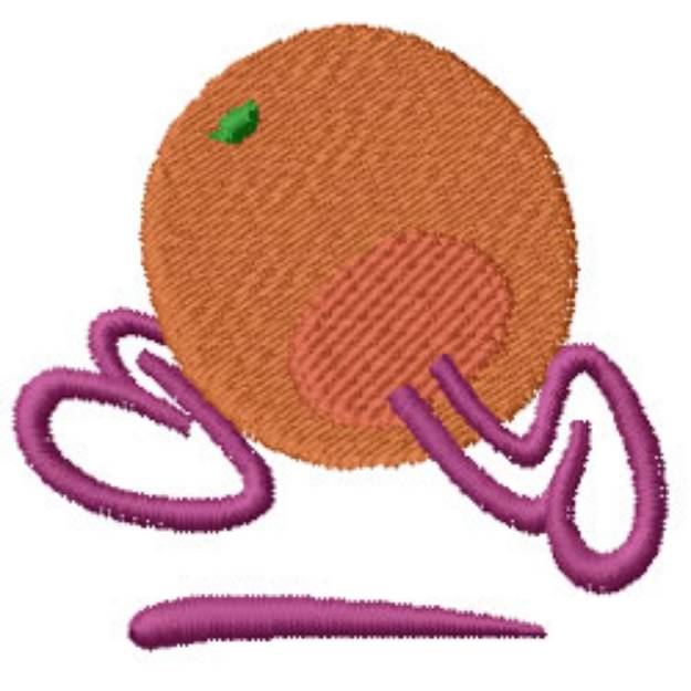 Picture of Orange Machine Embroidery Design