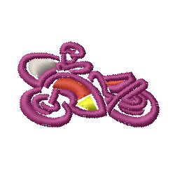 Motorcycle Outline Machine Embroidery Design