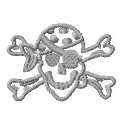 Skull and Crossbones Machine Embroidery Design