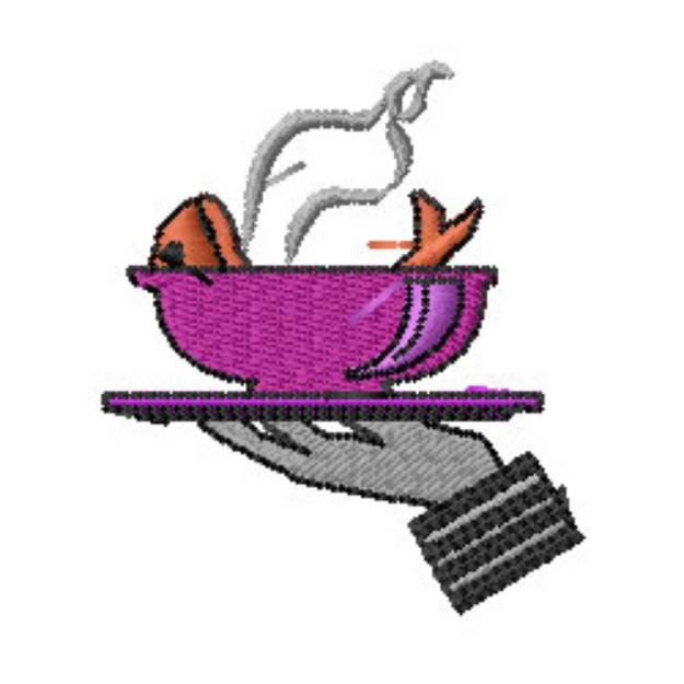 Picture of Bowl of Fish Machine Embroidery Design