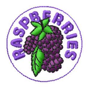 Picture of raspberries Machine Embroidery Design