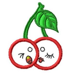 Picture of Cherry Outline Machine Embroidery Design