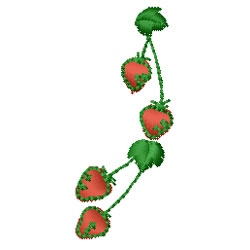 Strawberries Machine Embroidery Design