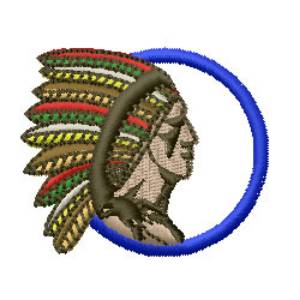 Picture of Red Indian Machine Embroidery Design