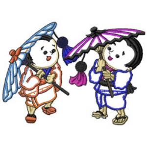 Picture of Japanese Girl Machine Embroidery Design