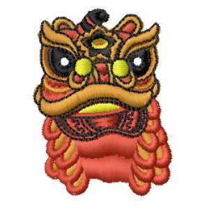 Picture of lion dragon Machine Embroidery Design