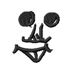 M Toothy Machine Embroidery Design