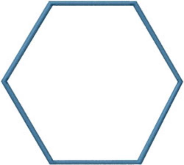 Picture of Applique Hexagon Machine Embroidery Design