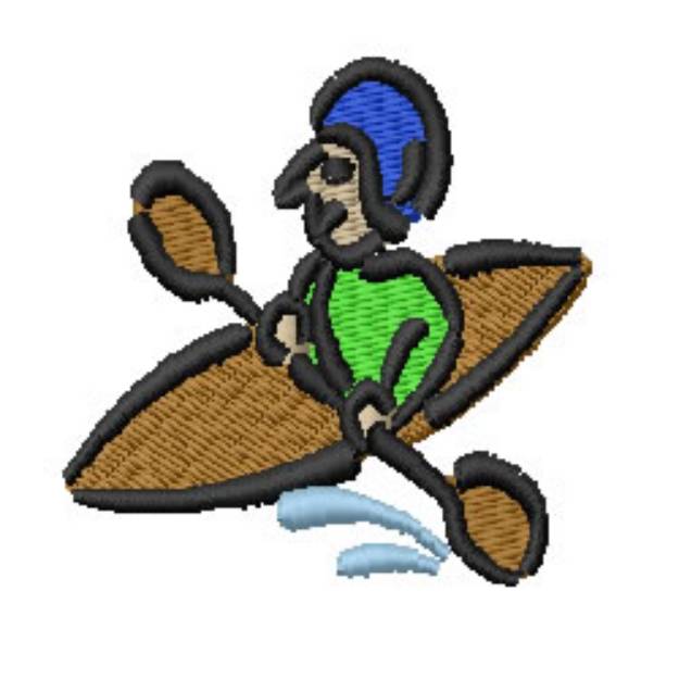 Picture of Kayaker Machine Embroidery Design
