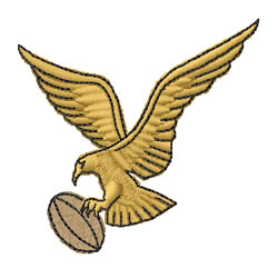 Eagle With Football Machine Embroidery Design