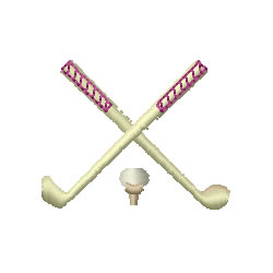 Golf Clubs and Ball Machine Embroidery Design