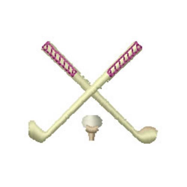 Picture of Golf Clubs and Ball Machine Embroidery Design