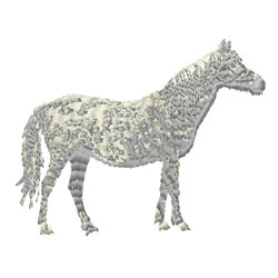 Standing Grey Horse Machine Embroidery Design